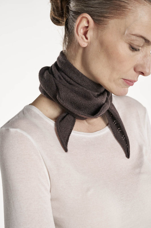 Nessa Scarf Pointelle - Dark Chocolate