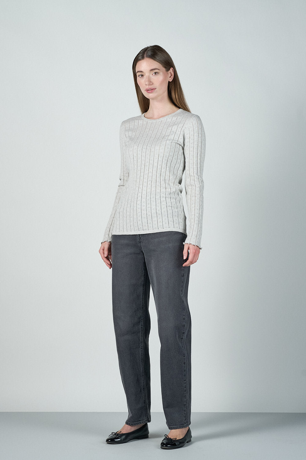 Kristin Bluse - Lys Grå