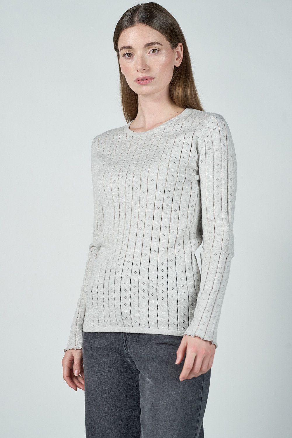 Kristin Bluse - Lys Grå