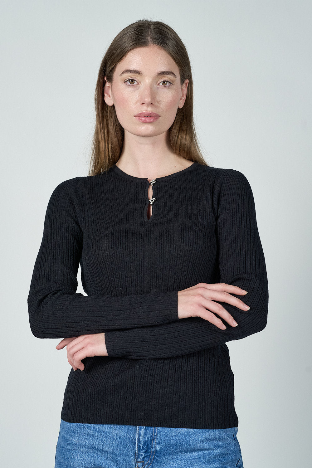 Megan-bluse - Svart