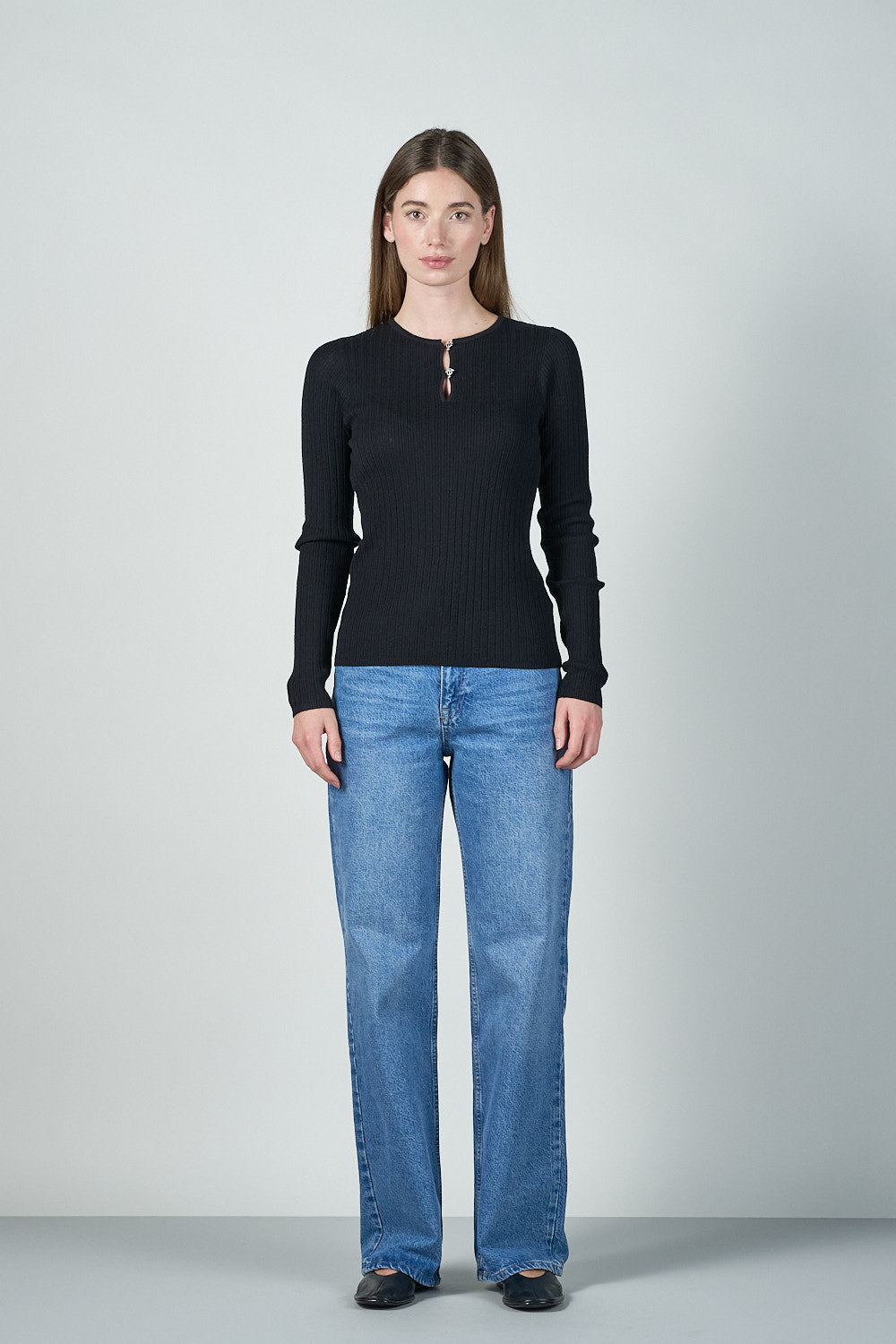 Megan-bluse - Svart