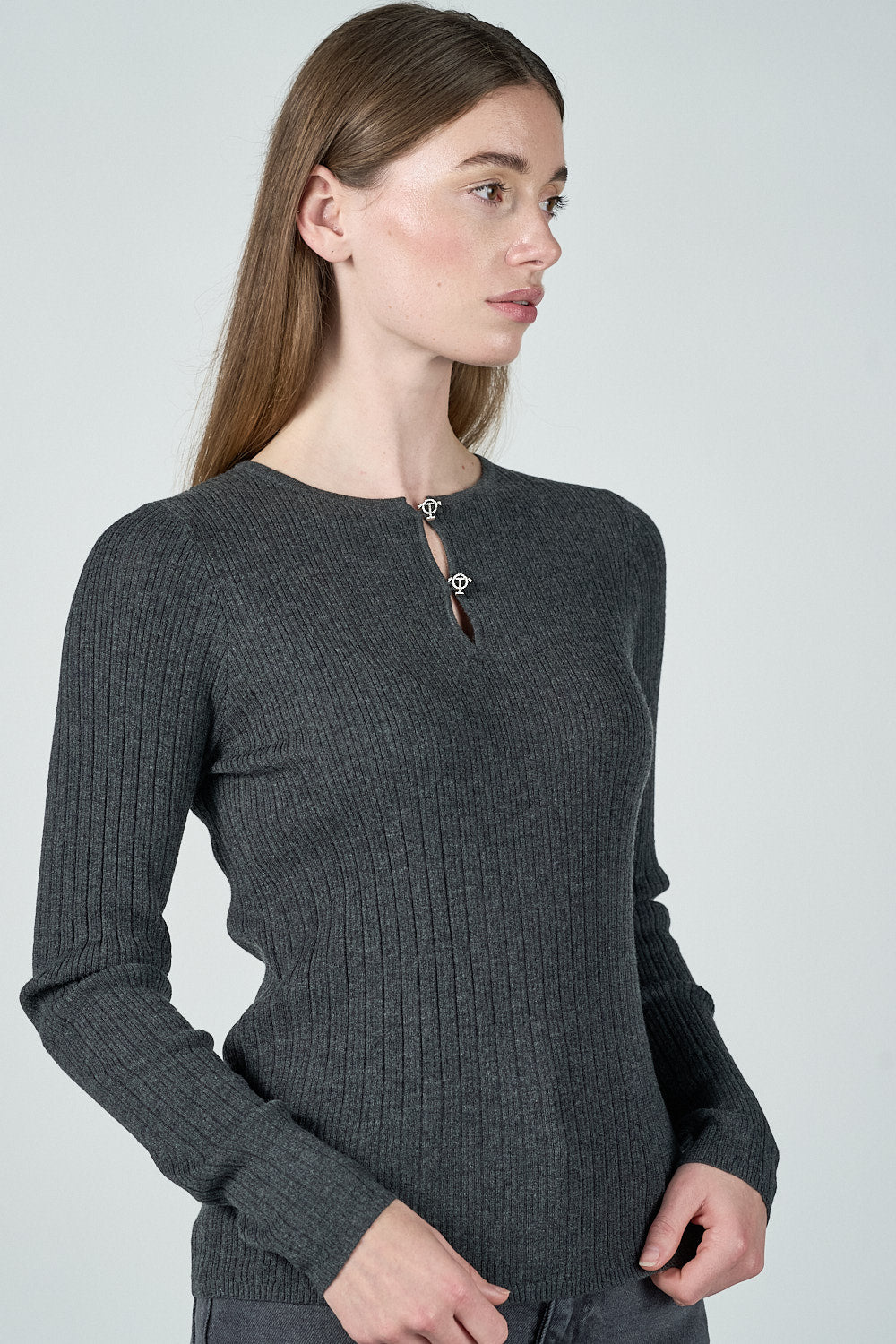Megan-bluse - Grå
