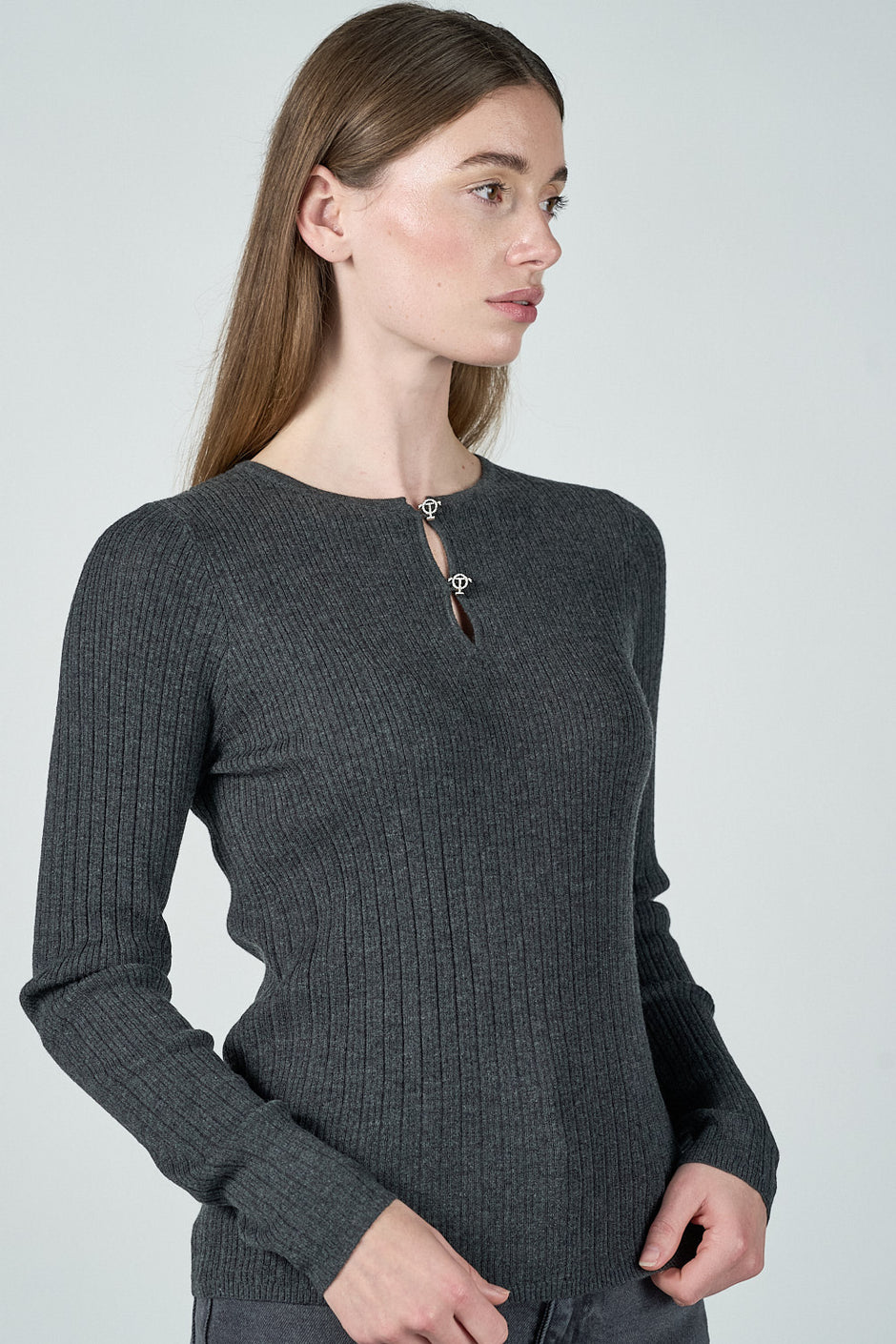 Megan-bluse - Grå
