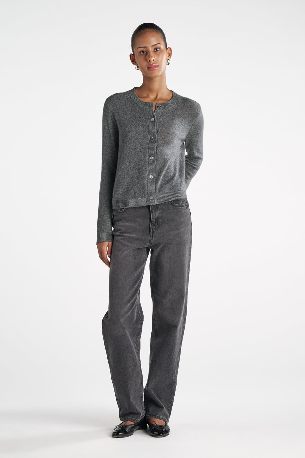 Oceania Cardigan - Dark Grey Melange