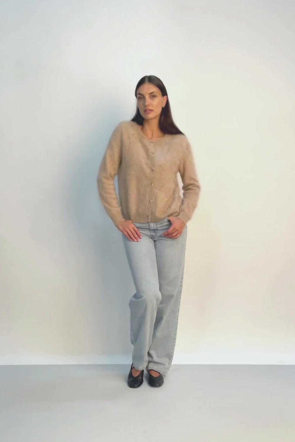 O'TAY Idelle Cardigan Cardigans Camel Melange