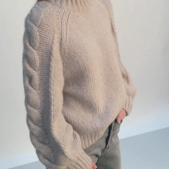 O'TAY Ida Sweater Blouses Light Taupe