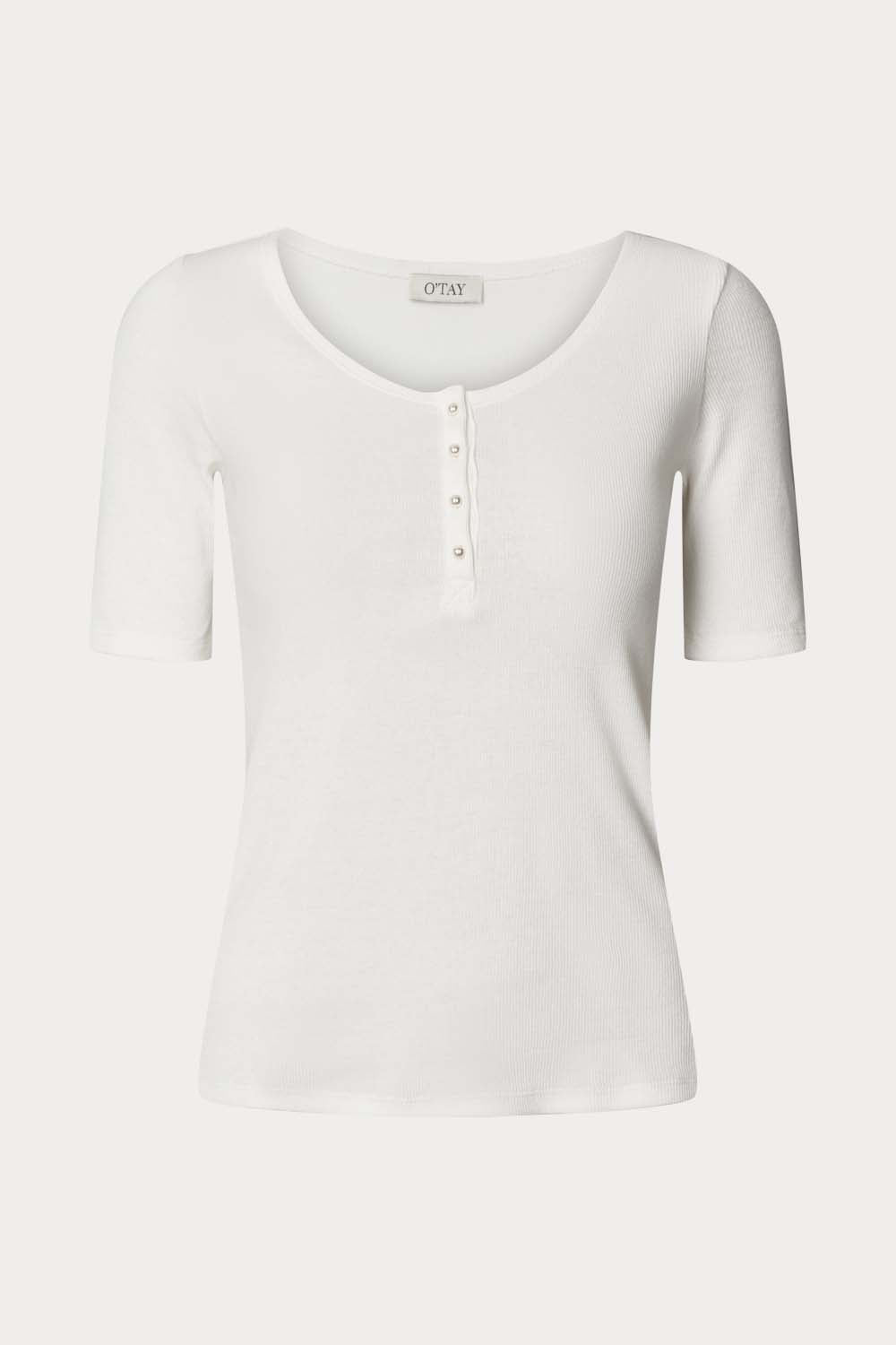 O'TAY Blair T-Shirt Blouses Off White