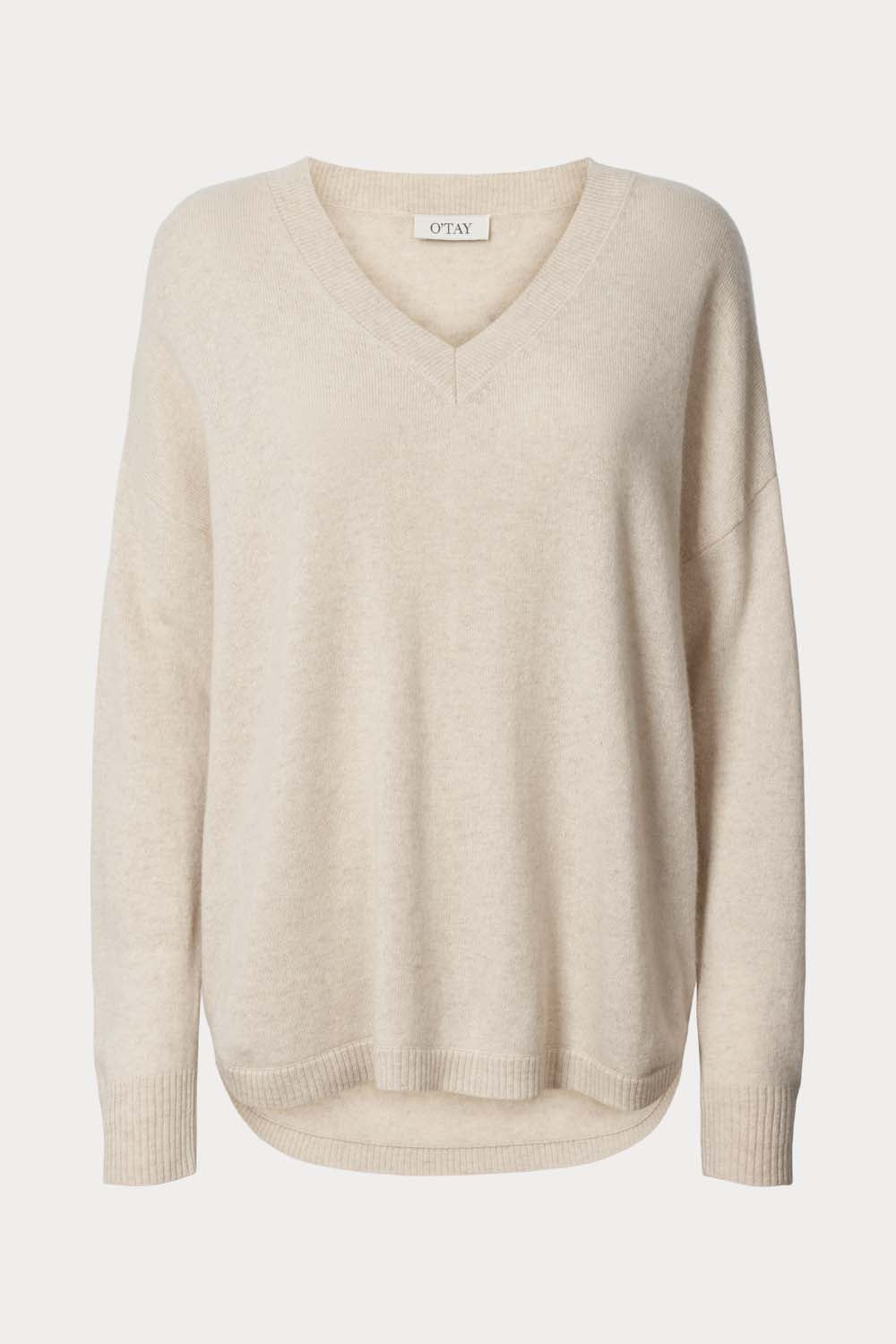 O'TAY Madeleine Sweater Blouses Warm Beige